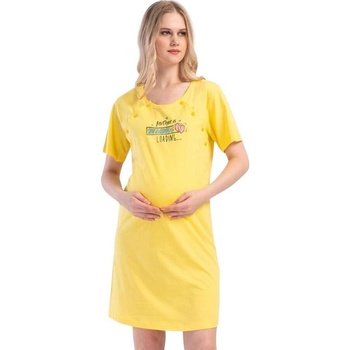 Нощница за кърмачки в жълто с надпис