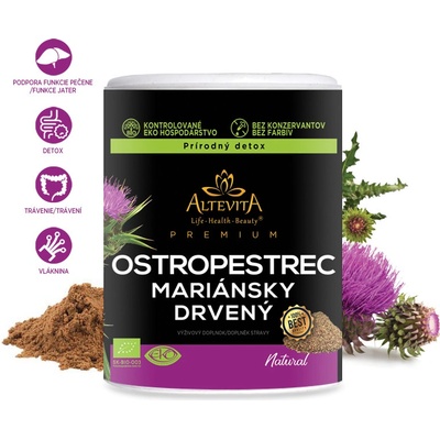 ALTEVITA BIO OSTROPESTREC MARIÁNSKY DRVENÝ 300 g