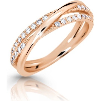 Zodiax Zlatý dámský prsten se zirkony 1788 růžové zlato