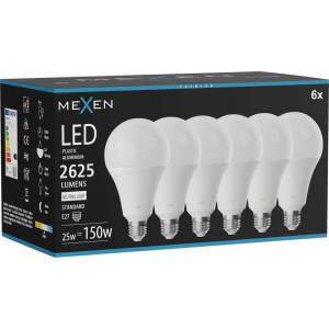 Mexen Nova 6x LED крушка E27, A95, 25W, неутрална - 4000K, 2625 lm - L100-E27-2540-01x06 (L100-E27-2540-01x06)