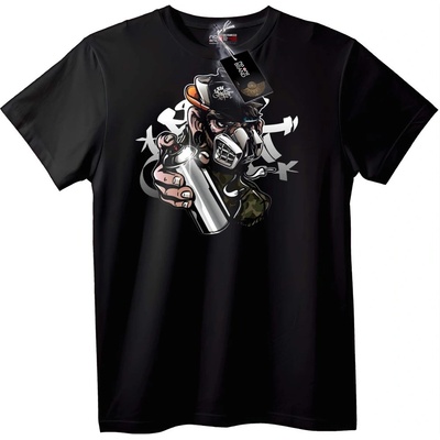 NOONEBRAND Тениска Градски Воин - S, Black