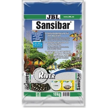 Jbl Sansibar RIVER - Дъно, фин, светъл субстрат с черни камъчета подхранващ субстрат за сладководни и соленоводни аквариуми и териариуми, 10 кг