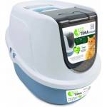Mpets Tima Cat Litter Box - Eco Закрита котешка тоалетна Тима, M - 53 х 40 х 38 см - синя, Белгия - 20117199
