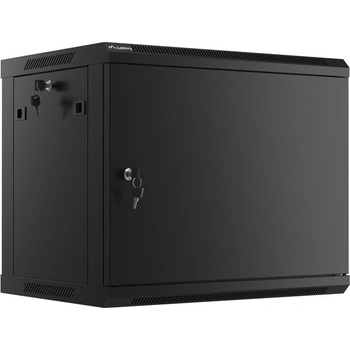 Lanberg rack cabinet 19" wall-mount 9U/600x450 for self-assembly with metal door black (flat pack) (WF01-6409-00B)