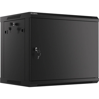 Lanberg rack cabinet 19" wall-mount 9U/600x450 for self-assembly with metal door black (flat pack) (WF01-6409-00B)
