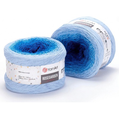 Pletací příze YarnArt ROSEGARDEN 316 modrá, melírovaná (duhová), efektní, 250g/1000m