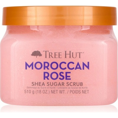 Tree Hut Shea Sugar Scrub Moroccan Rose cukrový tělový peeling Moroccan Rose 510 g
