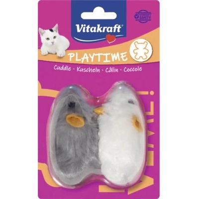 Vitakraft Hračka pre mačky myši so zvukom 2 ks 9 cm