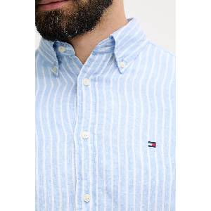 Tommy Hilfiger риза мъжка от лен (MW0MW42400) - answear - 136,89 лв