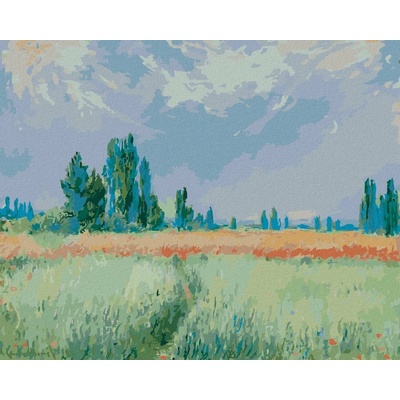 Zuty Malování Podle Čísel Pšeničné Pole Claude Monet 80 x 100 cm Plátno Rám