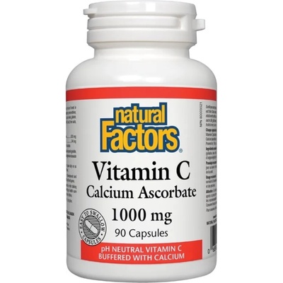 Natural Factors Vitamin C Calcium Ascorbate, 1000 mg, 90 капсули, Natural Factors (1349 NF)