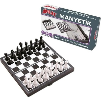 Star Magnetic Chess & Checkers & Backgammon 3v1 set (Star)