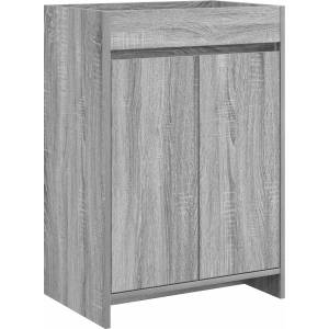vidaXL Кабинет под мивка за баня Сив Сонома 56 x 37, 5 x 81 см (890781)