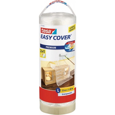 Tesa Easy Cover, kombinace fólie a malířské pásky, náplň, průhledná, 33m x 1,4m (57116-00000-03)