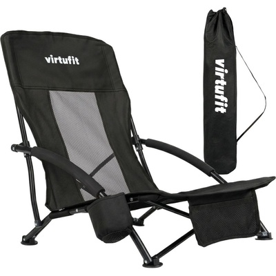 Křeslo VIRTUFIT Foldable Beach Chair Černé – Hledejceny.cz