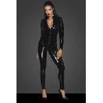 Noir handmade F247 Дълъг PVC гащеризон с копчета - S (P23127)
