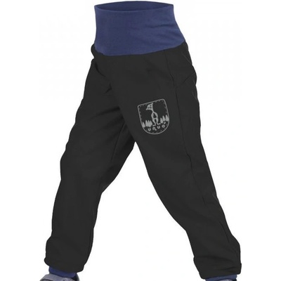 Unuo dětské softshellové kalhoty BATOLE černá s EVŽENEM