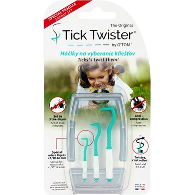 Háčiky na vyberanie kliešťov Tick Twister - 3 ks