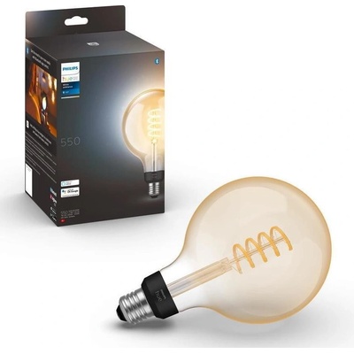 Philips Hue 8719514301542 LED filamentová žiarovka G125 1x7W E27 550lm 2200-4500K White Ambience, stmievateľná, Bluetooth