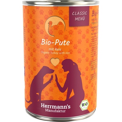 Herrmanns Classic Bio Menu Bio krůtí s bio rýží 6 x 400 g