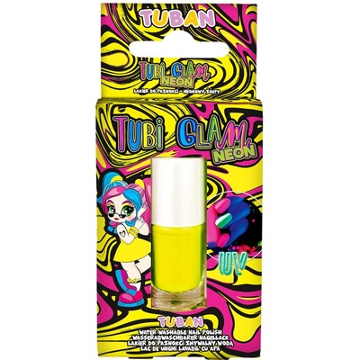 Tomido Lak na nehty Tuban Tubi Glam pro děti 5 ml Žlutý Neonový