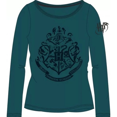 Harry Potter tričko Hogwarts tmavě zelené