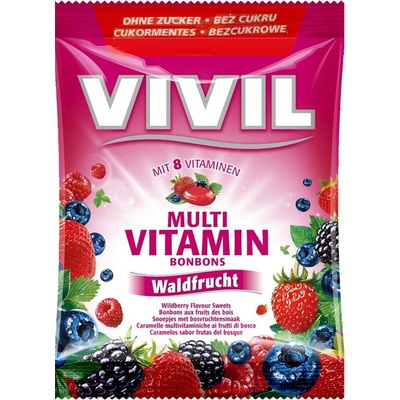 Vivil Multivitamin drops bez cukru lesní plody 8 vitamínů 60 g