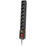 Lestar Surge protection strip LXA 816, 3L, 5m, black