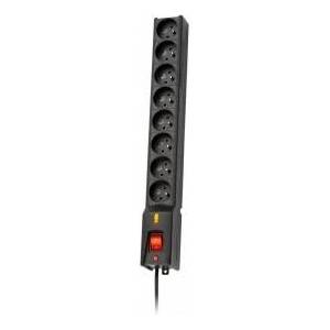 Lestar Surge protection strip LXA 816, 3L, 5m, black