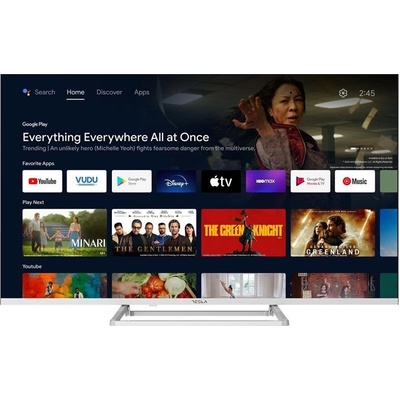 Телевизор Tesla Series 6 43E635SUS, 43", Smart Android, 4K UHD 3840 x 2160, HDR 10, Dolby VISION, Клас F, Сребрист (43E635SUS)