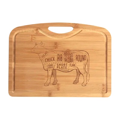 Horecano Бамбукова гравирана дъска с улей 33/24/0.9cm (BW1060M)(C) (0116252)