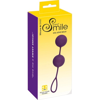 Sweet Smile Tréningové guľôčky XXL 200g fialové silikónové veľká veľkosť