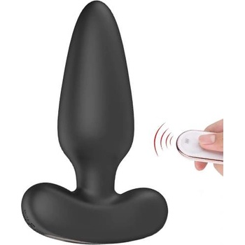 Mokko Вибриращ анален разширител - Butt Plug "DANTE BLACK" 12 см Wireless