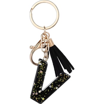 HARAHU Ключодържател Азбука - v / Черна kp37792 (37792)