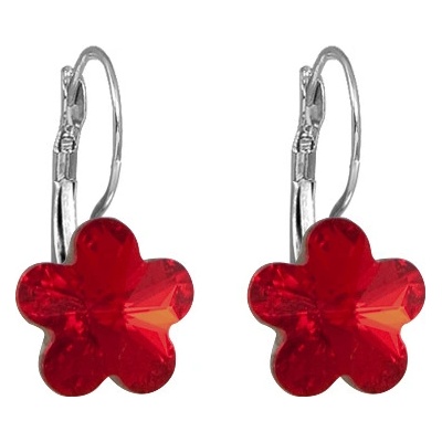 JSB Swarovski Elements květinka visací světle červené 27020701 lightsiam