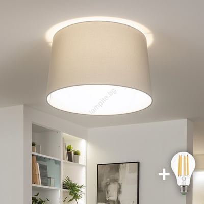 Brilagi - LED плафон CERIA 1xE27/40W/230V Ø 45 см сив (BG3657)