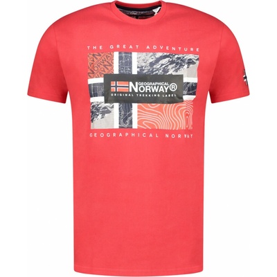 Geographical Norway tričko pánské JEOLOGIC MEN červená