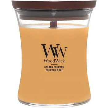 WoodWick Golden Bourbon ароматна свещ с дървен фитил 275 гр