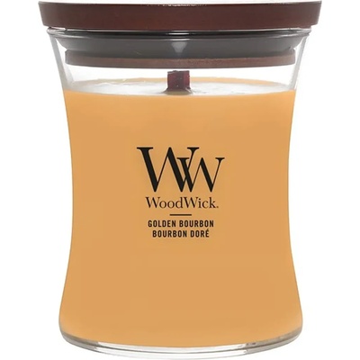 WoodWick Golden Bourbon ароматна свещ с дървен фитил 275 гр