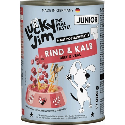 Lucky Jim Classic Junior s hovězím a telecím masem 400 g