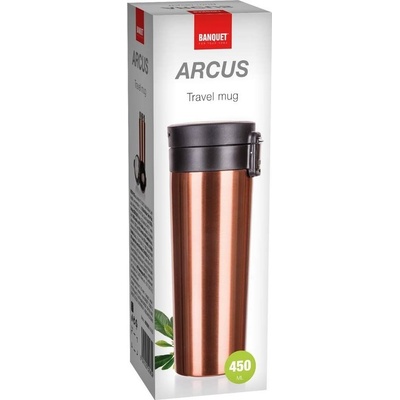 BANQUET Hrnček cestovný dvojstenný ARCUS 0,45 l medený
