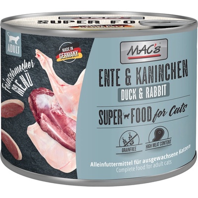MAC's Cat Gourmet kačacie a králičie 6 x 200 g