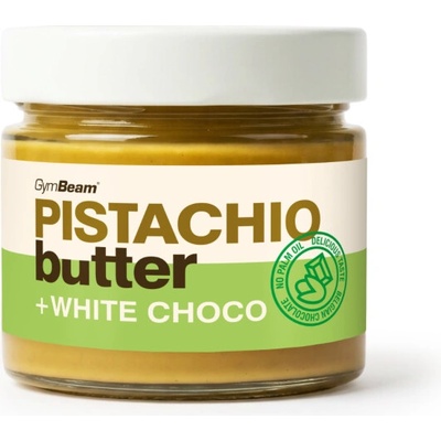 GymBeam Pistáciové máslo s bílou čokoládou 220 g