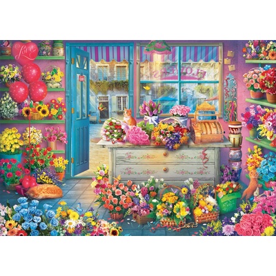 Schmidt Spiele - Puzzle Colorful flower shop - 1 000 piese
