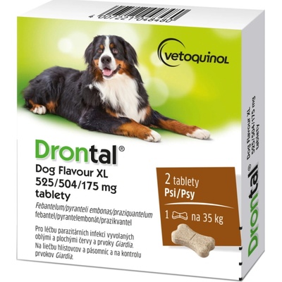 Drontal Plus flavour a.u.v. 35 kg 2 tablety