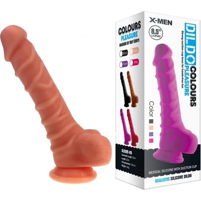 Пенис дилдо с тестиси, колоритна наслада, 22см. - Colours Pleasure Flesh 8 (XMEN000118)