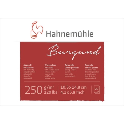 K Hahnemühle Burgund 250 gr m2 DRSNÝ 20 listov A6
