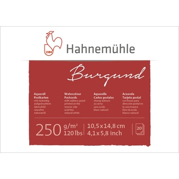 K Hahnemühle Burgund 250 gr m2 DRSNÝ 20 listov A6