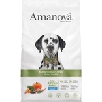 Amanova adult digestive divine rabbit - пълноценна храна за пораснали кучета от средни и едри породи с чувствително храносмилане, със Заек и тиква - 2 кг, Испания - 33207