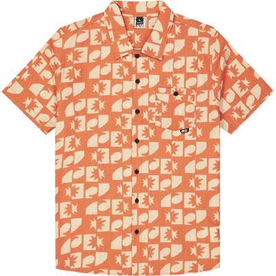 Picture Мъжка риза с копчета Picture Mataikona S/S Shirt - Sunset Waves Print - размер XXL (033-1929-1015)